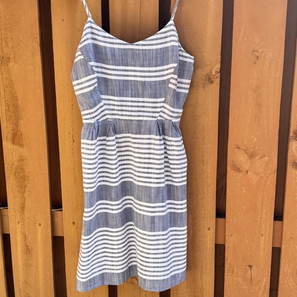 OLD NAVY. Blue/White Striped Cami dress. Size Small. Zipper on side. Lin… - Picture 4 of 9